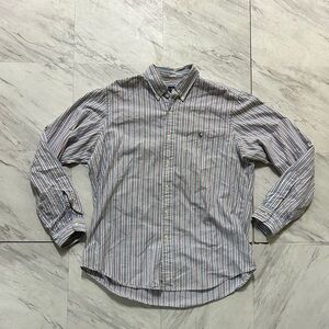 Ralph Lauren Men's Striped Shirt - Blue and Pink